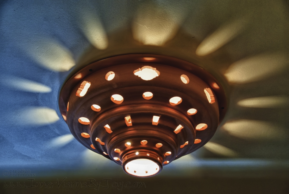 Fying saucer shaped corporate lighting